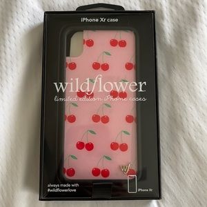 Pink Cherries Wildflower Case for iPhone XR